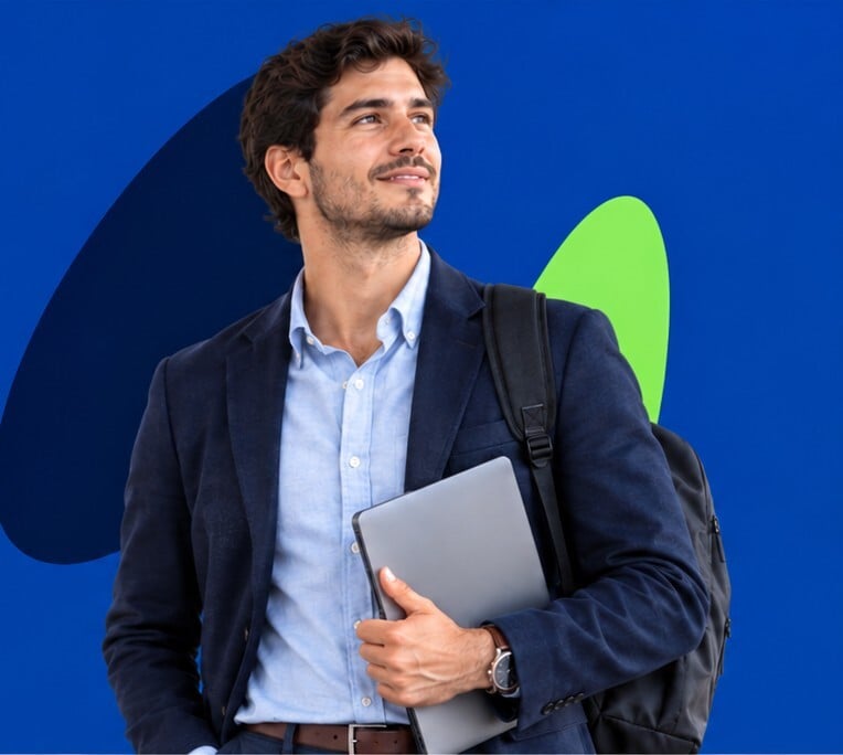 Profesionista con laptop